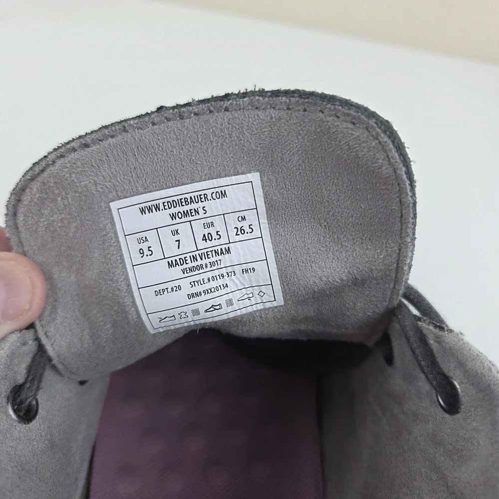 Eddie Bauer Atlas Cloudline Chukka Boots Womens‎ 9.5 Gray Suede Outdoor